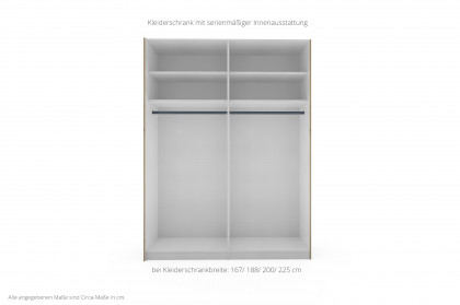 Paros von Staud - Schwebetürenschrank weiß/ Alpinweißglas