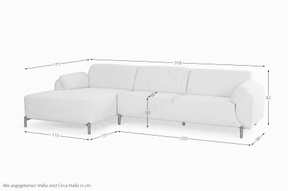 Fez von Matex - Ecksofa links beige