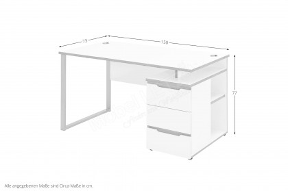 Memphis-Office von Innostyle - Container-Schreibtisch weiß