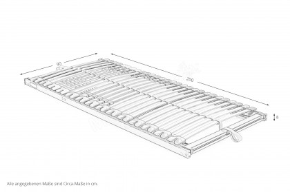 Basispro KF von Ahorn - Lattenrost 90 x 200 cm verstellbar