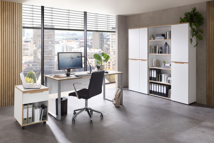 Memphis-Office von Innostyle - Schreibtisch weiß, ca. 140 cm breit