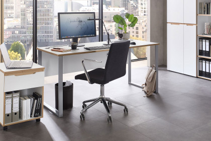 Memphis-Office von Innostyle - Schreibtisch weiß, ca. 140 cm breit