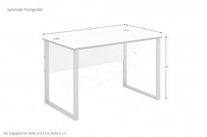 Memphis-Office von Innostyle - Schreibtisch weiß, ca. 140 cm breit