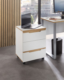 Memphis-Office von Innostyle - Bürotisch weiß mit Design-Kante in Artisan