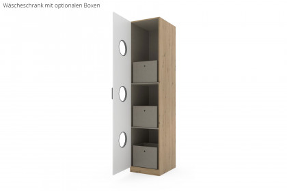 Allrounder von Rauch Blue - Schrank mit Wäscheeinwurf weiß - Eiche