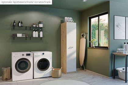 Allrounder von Rauch Blue - Schrank mit Wäscheeinwurf weiß - Eiche