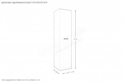 Allrounder von Rauch Blue - Schrank mit Wäscheeinwurf weiß - Eiche