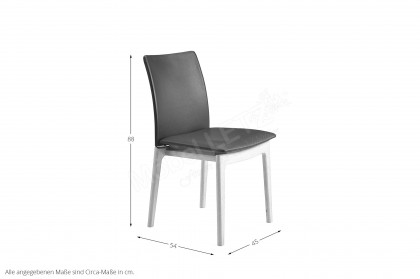 #63 Dining Chair von Skovby - Polsterstuhl grey/ Eiche schwarz