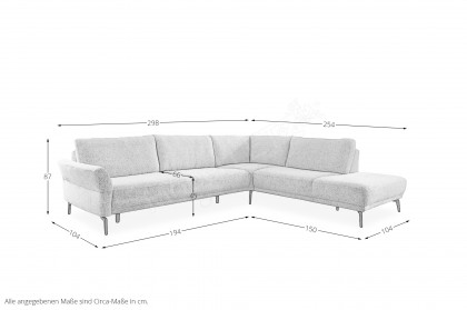 PN-EM24126 von Polinova - Ecksofa Variante rechts graphit