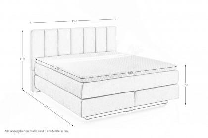 HU-BX25024 von Hukla - Boxspringbett KT 25024 natur