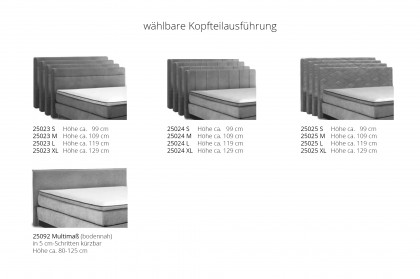HU-BX25024 von Hukla - Boxspringbett KT 25024 natur
