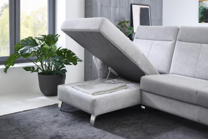 Porto von Dietsch - Ecksofa Ausführung links silber