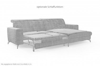 Bolero-LE23 von Sit & More - Polstersofa rechts taupe