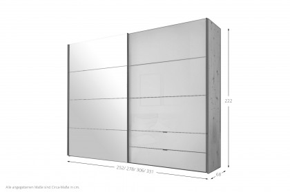 Paros von Staud - Schrank mit Glasfront & Schubkästen in Weiß