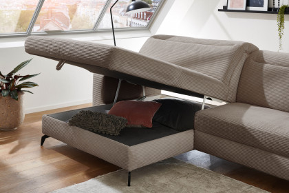 Bolero-LE23 von Sit & More - Polstersofa links taupe