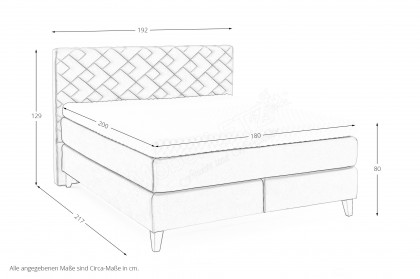 HU-BX25025 von Hukla - Boxspringbett KT 25025 steel