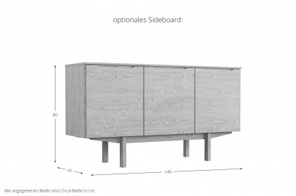 #26 Dining Table von Skovby - Furniertisch Eiche schwarz gebeizt