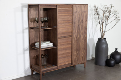 #546 Cabinet von Skovby - Highboard in Nussbaum geölt