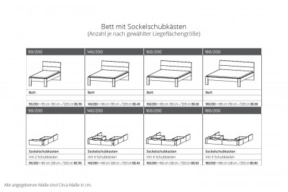 Allrounder von Rauch Blue - Schrank & Schubkastenbett grau-metallic