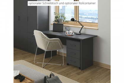 Allrounder von Rauch Blue - Schrank & Schubkastenbett grau-metallic