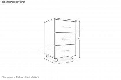 Allrounder von Rauch Blue - Schrank & Schubkastenbett grau-metallic