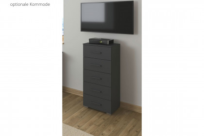 Allrounder von Rauch Blue - Schrank & Schubkastenbett grau-metallic