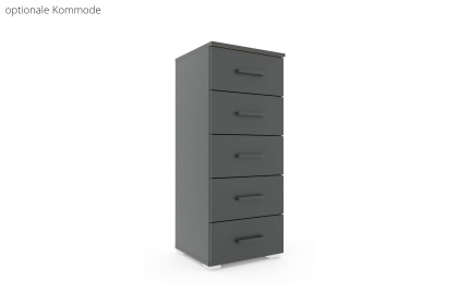 Allrounder von Rauch Blue - Schrank & Schubkastenbett grau-metallic