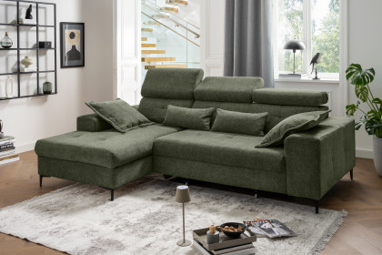 Neapel von Benformato - Ecksofa links moosgrün