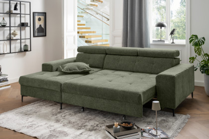 Neapel von Benformato - Ecksofa links moosgrün