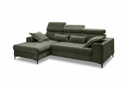Neapel von Benformato - Ecksofa links moosgrün