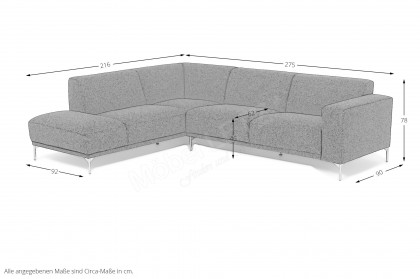 Umberto von Easy Sofa - Polstersofa links braun