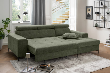 Neapel von Benformato - Ecksofa rechts moosgrün