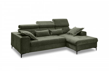 Neapel von Benformato - Ecksofa rechts moosgrün