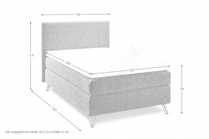 Adesso von RUF Betten - Boxspringbett KTE beige-grau