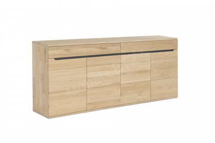 Ameno-living von Decker - Sideboard aus Wildeiche mit Absetzung in Schiefergrau