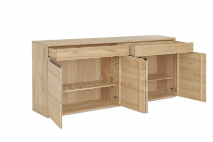 Ameno-living von Decker - Sideboard aus Wildeiche mit Absetzung in Schiefergrau