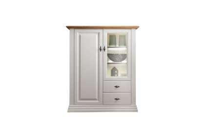 WZ-0622 von GK Möbelvertrieb - Highboard I Kiefer weiß/ Eiche