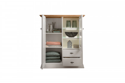 WZ-0622 von GK Möbelvertrieb - Highboard I Kiefer weiß/ Eiche