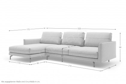 CR.414 von creation by Rolf Benz - Ecksofa links signalgrau