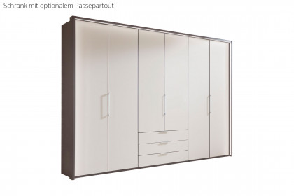Glasgow von Wiemann - Drehtüren-Kombischrank Grauglas - graphit
