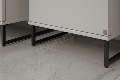 Kara-System von Musterring - Wohnwand in Brillantgrau mit Feinschliff grigio