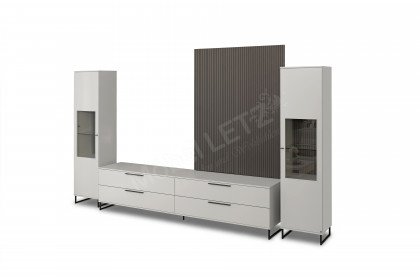 Kara-System von Musterring - Wohnwand in Brillantgrau mit Feinschliff grigio