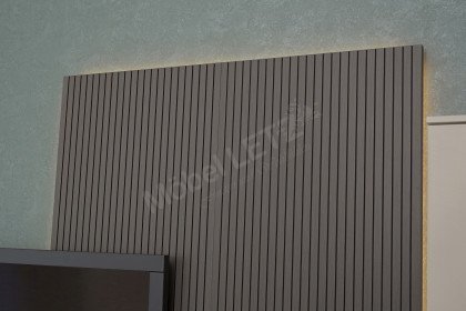 Kara-System von Musterring - Wohnwand in Brillantgrau mit Feinschliff grigio