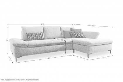 Easy von Dietsch - Ecksofa creme