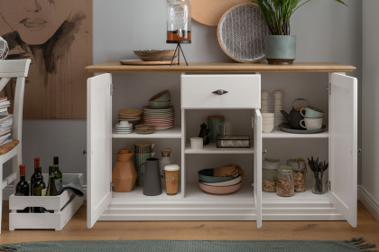WZ-0622 von GK Möbelvertrieb - Sideboard I Kiefer weiß/ Eiche