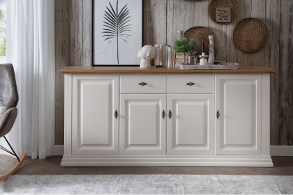 WZ-0622 von GK Möbelvertrieb - Sideboard II Kiefer weiß/ Eiche