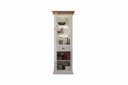 WZ-0622 von GK Möbelvertrieb - Vitrine I Kiefer weiß/ Eiche