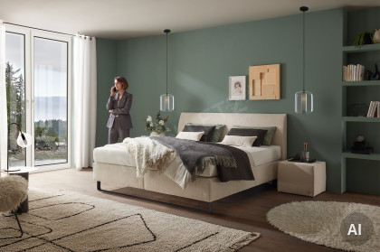 Adesso von RUF Betten - Boxspringbett KTS creme