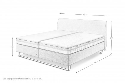 Adesso von RUF Betten - Boxspringbett KTS creme