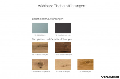 ET 124 Phil von Venjakob - Esstisch aus Wildeichefurnier